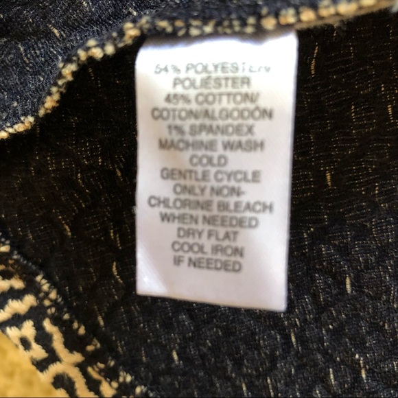 Ann Taylor Loft navy/tan fit and flair drop waist short sleeve dress size 6 - Picture 11 of 14